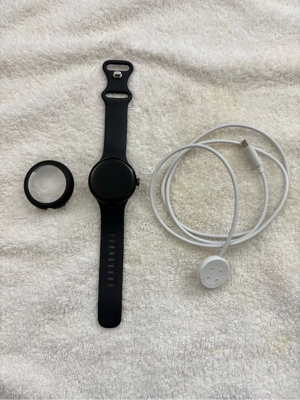Google Pixel Watch 2 with Charger and Protective Bezel